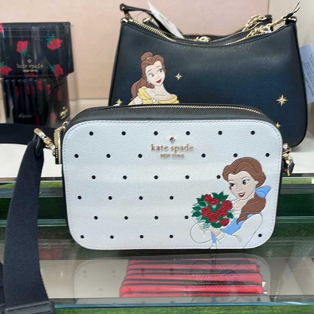 Disney X Kate Spade Beauty Mini Camera Crossbody Bag Cream Multi
 NWT
